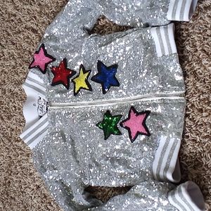 Sequins kids coat.